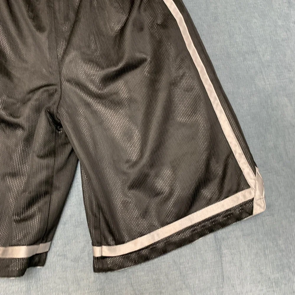 Lands' End Baseball Shorts Boys Medium 10-12 Black Elastic Waist Performance